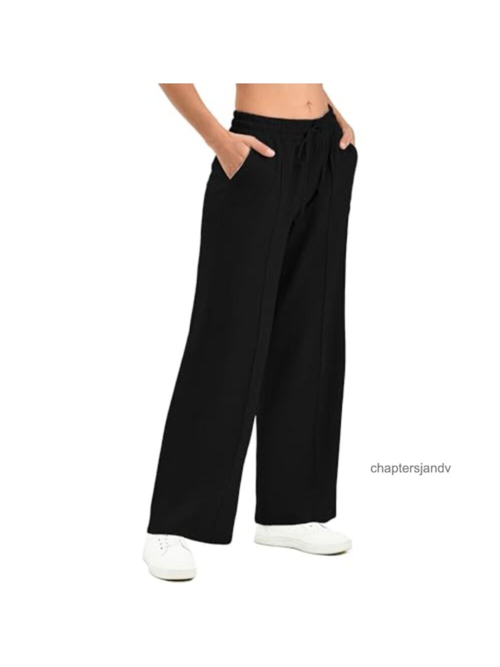 Wide Leg Sweatpants High Waisted Drawstring Pockets Yoga Lounge